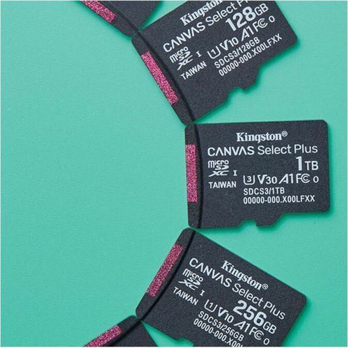 Kingston Canvas Select Plus 128 GB Class 10/UHS-I (U1) V10 microSDXC - 1 - 150 MB/s Read (SDCS3/128GBSP)