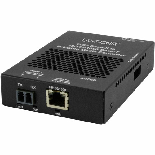 Lantronix SGFEB1019-130 Transceiver/Media Converter - 1 x Network (RJ-45) - 1 x LC Ports - Single-mode - 1310 nm Fiber - Gigabit - - - (Fleet Network)