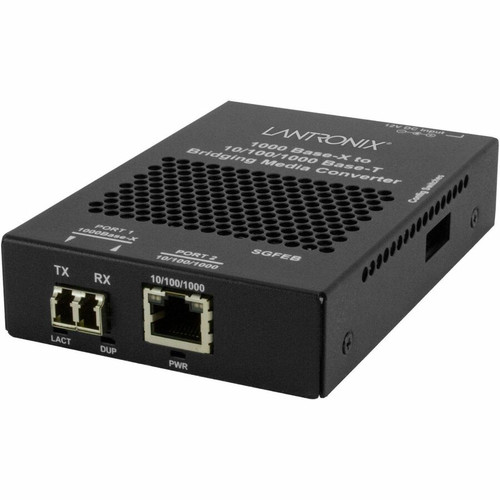 Lantronix SGFEB1039-130 Transceiver/Media Converter - 1 x Network (RJ-45) - 1 x LC Ports - Multi-mode - 850 nm Fiber - Gigabit - - - - (Fleet Network)
