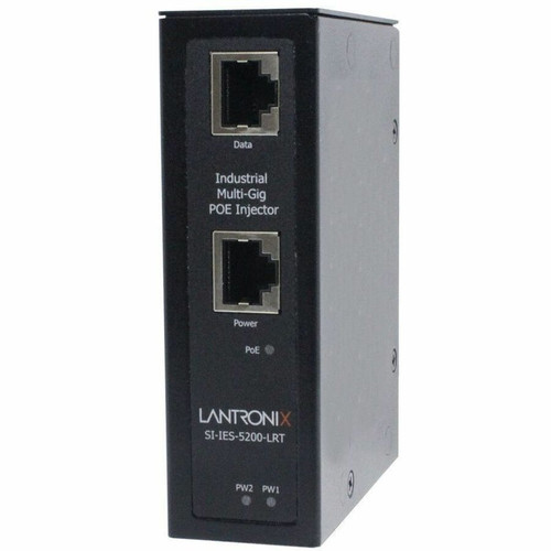 Lantronix Transceiver/Media Converter - Network (RJ-45) - 1x PoE (RJ-45) Ports - 1x PoE+ (RJ-45) Ports - Ethernet - DIN Rail Wall (Fleet Network)