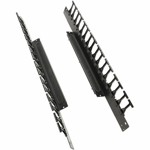 Tripp Lite series SmartRack Cable Routing - Vertical Cable Finger - Black - 48U Rack Height - Cold Rolled Steel (Fleet Network)