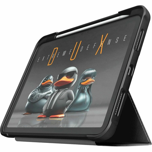 STM Goods stm-222-486KX-01 Dux Ultra Rugged Carrying Case for Apple iPad (10th/11th Gen) - Black - Drop & Water Resistant - Magnetic Stand - Pencil
