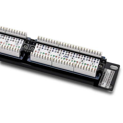 TRENDnet 12-Port Cat5/5e Unshielded Patch Panel, TC-P12C5E, Wallmount or Rackmount, 10 Inch Wide, 12 x Gigabit RJ-45 Ethernet Ports, - (TC-P12C5E)