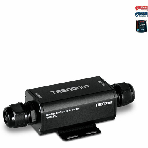 TRENDnet Outdoor 2.5G PoE++ Ethernet Surge Protector - Outdoor - RJ-45 - 1 x RJ-45 - 95 VA - 1 kA - RJ-45 (Fleet Network)