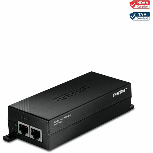 TRENDnet Gigabit 60W PoE++ Injector - 1 x Gigabit Ethernet Input Port(s) - 1 x Gigabit PoE++ Output Port(s) - 60 W (Fleet Network)