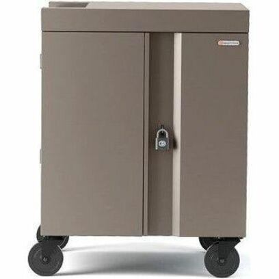 Bretford CUBE Cart Mobile Charging Cart - Steel - 30" (762 mm) Width x 26.5" (673.10 mm) Depth x 37.5" (952.50 mm) Height - Champagne (Fleet Network)