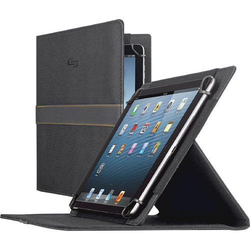 Solo Metro UBN220 Carrying Case (Book Fold) for 5.5" to 8.5" Universal Tablet - Black - Polyester Body - 8.50" (215.90 mm) Height x 6" (Fleet Network)