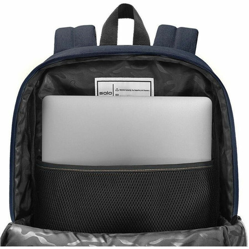 Solo Re:fresh Carrying Case (Backpack) for 15.6" Notebook - Blue - Polyethylene Terephthalate (PET), Polyester Body - Shoulder Strap, (UBN795-44)
