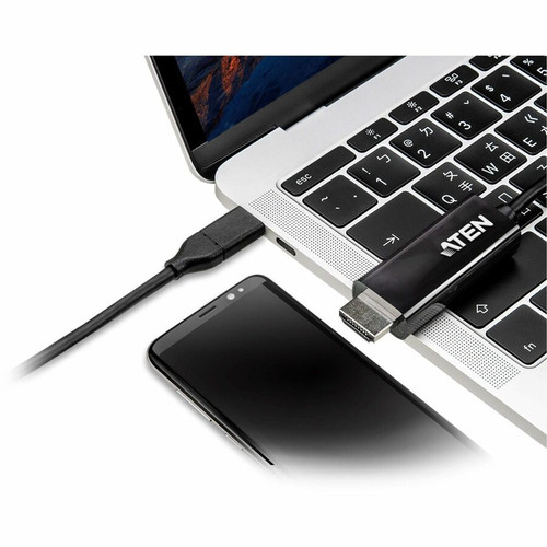 ATEN USB-C To 4K HDMI Converter Cable A V Adapter Audio/Video Smartphone HDMI/USB-C Computer Notebook HDTV A/V For TV Ft M UC3238