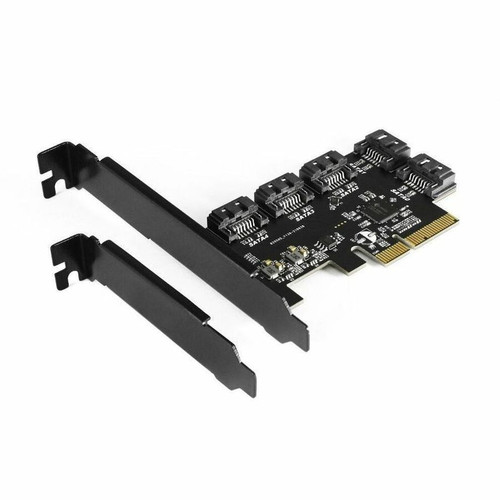 Vantec 5-Port SATA III 6Gbps PCIe x4 Host Card - Serial ATA/600 - PCI Express 3.0 x4 - Low-profile - Plug-in Card - 5 Total SATA - PC, (Fleet Network)