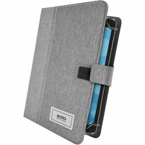 Solo UNL2163-10 Re: think Universal Tablet Case - Heather Gray PET Carrying Case for 8. 5" to 11" Tablets - Magnetic & Strap Closure