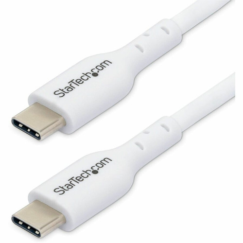 StarTech.com 3ft (0.9m) White USB-C Charging Cable 2-Pack, USB 2.0 Type-C Laptop Charger Cord, 60W Power Delivery, TPE Jacket - USB-C (Fleet Network)