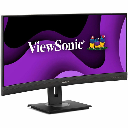 ViewSonic VG3456CA 34" Class UW-QHD Curved Screen LED Monitor - 21:9 - 34" Viewable - Vertical Alignment (VA) - LED Backlight - 3440 x (Fleet Network)