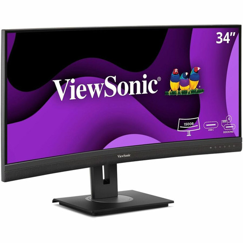 Viewsonic VG3456CA 34" UW-QHD Curved LED Monitor - 3440 x 1440100Hz - 350 cd/m² - VA Panel - USB-C 100W - RJ45 - Ergonomic Stand