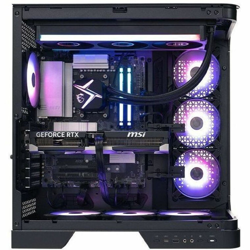 MSI Vision ZS Vision ZS 9NVV-1275US Desktop Computer - AMD Ryzen 7 9800X3D - 64 GB - 2 TB PCI Express NVMe 4.0 SSD - Black - AMD B850 (Fleet Network)
