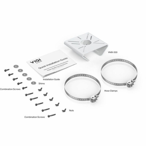 VIGI VMB-350 Mounting Bracket for Network Camera - White - Galvanized Steel, Stainless Steel, Galvanized Cold Rolled Steel (SGCC) (VMB350)