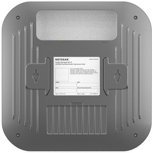 Netgear WAX620 Dual Band Wi-Fi 6 IEEE 802.11 a/b/g/n/ac/ax/i 3.60 Gbit/s Wireless Access Point - Indoor - 2.40 GHz, 5 GHz - Internal - (WAX620PA-100NAS)