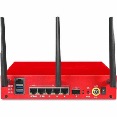 WatchGuard WGT146643 Firebox T145-W Network Security Appliance - 5 Ports - 2.5GbE - Wi-Fi 7 - 3.9 Gbps Firewall Throughput