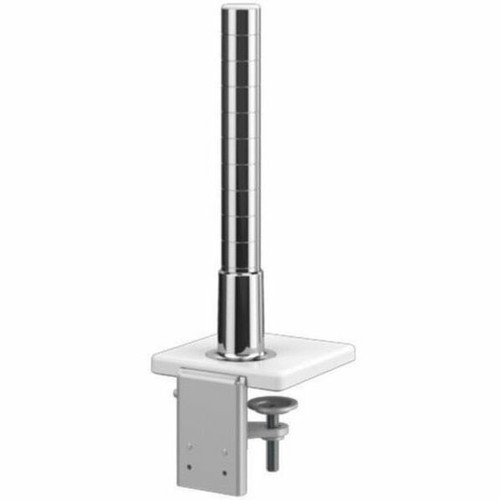 Humanscale X8NTNCNWNNN12 M/Flex Monitor Arm Mounting Clamp - Polished Aluminum & White - Height Adjustable - Recycled Aluminum