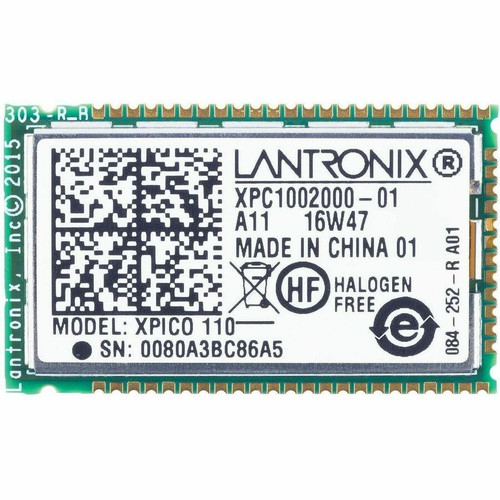 Lantronix xPico 110 Device Server Module - 256 KB - Twisted Pair - 1 x Network (RJ-45) - 2 x Serial Port - 10Base-T, 10/100Base-T - - (Fleet Network)