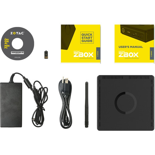 Zotac ZBOX E MAGNUS EN51050 Desktop Computer - Intel Core i5 7th Gen i5-7500T - 8 GB - 1 TB HDD - 120 GB SSD - Mini PC - Windows 10 - (Fleet Network)