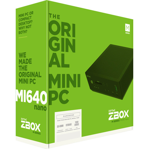Zotac ZBOX Nano M MI640 Mini Desktop Computer Intel Core Gen UHD Graphics 620 PC ZBOX-MI640NANO-U