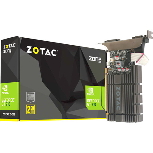 Zotac NVIDIA GeForce GT 710 Entry Level Graphics Card 2 GB DDR5 HDMI VGA DVI Single Slot Graphic SDRAM ZT-71307-20L