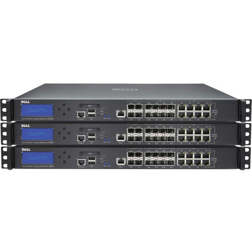 SonicWall SuperMassive 9400 High Availability Firewall - 8 Port - 10/100/1000Base-T - Gigabit Ethernet - 3DES, DES, MD5, SHA-1, AES - (Fleet Network)