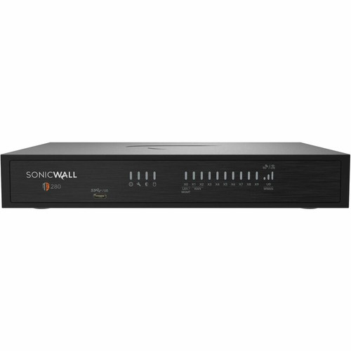 SonicWall TZ280 Network Security/Firewall Appliance - Intrusion Prevention - 8 Port - Gigabit Ethernet - 2.50 Gbit/s Firewall - MD5, - (Fleet Network)