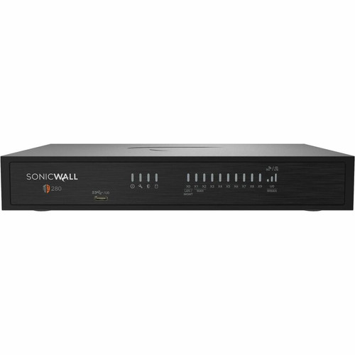 SonicWall TZ280 Network Security/Firewall Appliance - Intrusion Prevention - 8 Port - Gigabit Ethernet - 2.50 Gbit/s Firewall - MD5, - (Fleet Network)