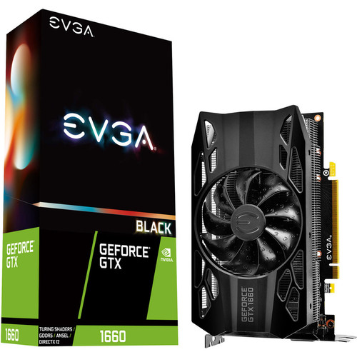 EVGA NVIDIA GeForce GTX 1660 6 GB GDDR5 Dedicated Gaming Graphics Card DisplayPort Express Graphic Boost Clock Width Bit Bus GHz PCI 06G-P4-1160-KR