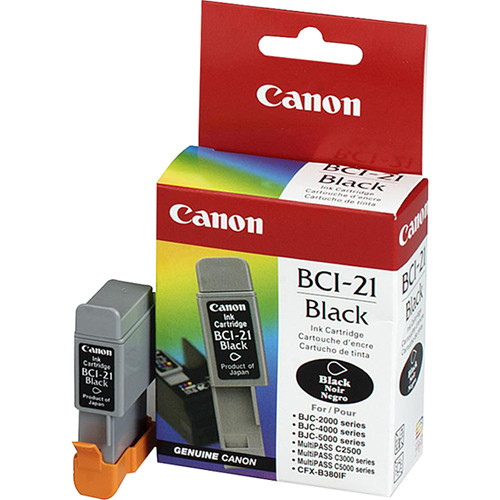 Canon BCI-21Bk Original Ink Cartridge - Inkjet - 220 Pages - Black - 1 Each (Fleet Network)