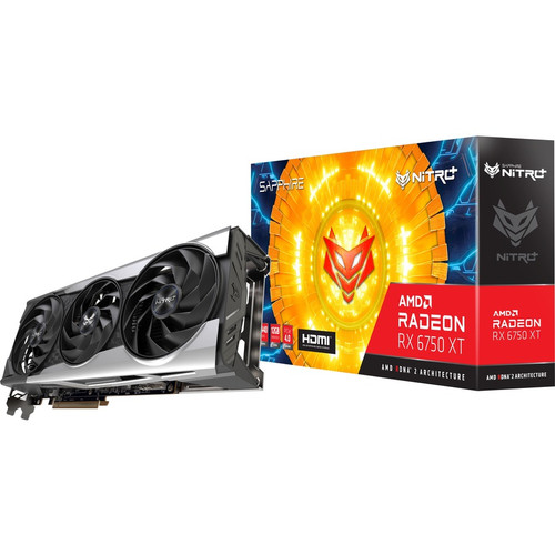 Sapphire AMD Radeon RX 6750 XT 12 GB GDDR6 Graphics Card High Resolution Gaming Performance 2.55 GHz Game Clock 2.62 Boost 192 Bit Bus 11318-01-20G