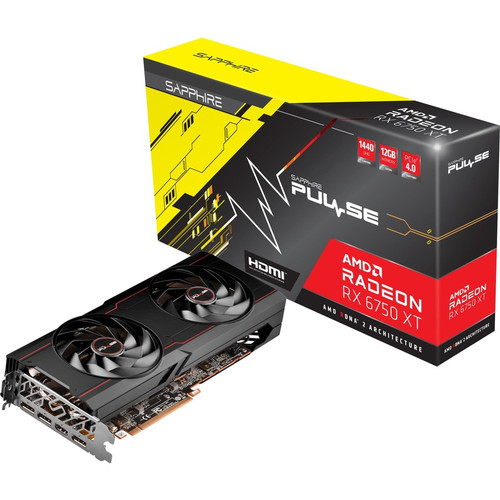 Sapphire AMD Radeon RX 6750 XT 12 GB GDDR6 Graphics Card High Resolution Gaming Performance 2.51 GHz Game Clock 2.62 Boost 192 Bit Bus 11318-03-20G