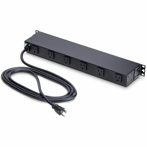 StarTech.com 1215B8H-RACK-PDU-RA 12-Outlet Rackmount PDU - 1U - 120V - 15A - 1.50 kW - Horizontal/Vertical Mount