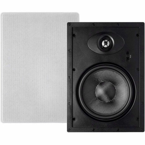 Monoprice Alpha 13682 2-way In-wall Speaker - 80 W RMS - 160 W (PMPO) - 8" (203.20 mm) Carbon Fiber Woofer, Cone Woofer - 1" (25.40 - (Fleet Network)