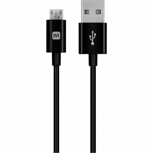 Monoprice Select Series USB-A to Micro B Cable, 2.4A, 22/30AWG, Black, 10ft - 10 ft (3.05 m) Micro-USB-B/USB-A Data Transfer Cable - 1 (Fleet Network)
