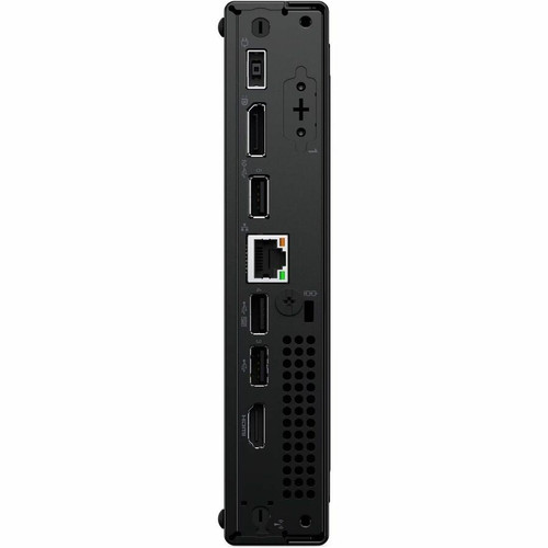 Lenovo 13GE001PUS V100q Tiny Desktop - Intel Core i3 i3-N305 Octa-core - 8 GB DDR5 - 128 GB PCIe NVMe SSD - Windows 11 Pro - Black