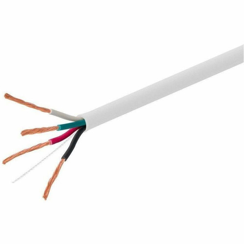 Monoprice Speaker Wire, CL2 Rated, 4-Conductor, 16AWG, 1000ft, White - 1000 ft (304.80 m) Audio Cable for Speaker - CL2 - 16 AWG - (16081)