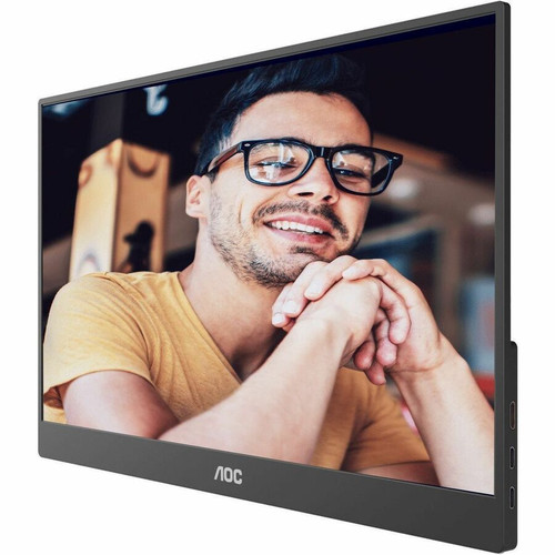 AOC 16T20 16" Class Full HD LCD Monitor - 16:9 - Black - 15.6" Viewable - In-plane Switching (IPS) Technology - 1920 x 1080 - 262k - - (Fleet Network)