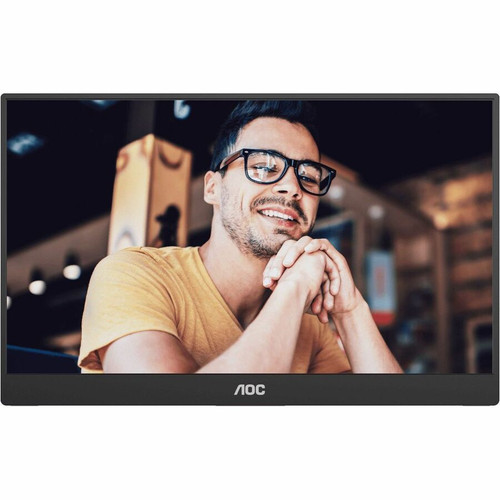 AOC 16T20 15.6" Portable Monitor - Full HD 1920 x 1080 IPS - 230 cd/m² - 2x HDMI 2.0 - 2x USB-C - VESA Mount - Black
