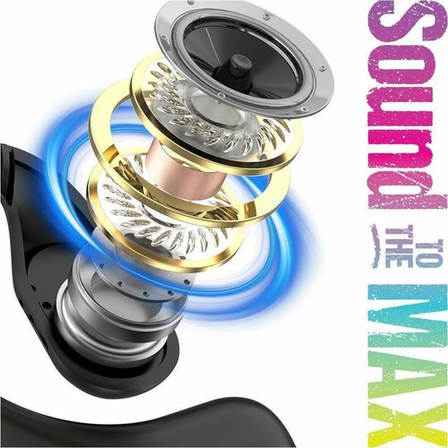 Maxell Open Wireless Earhooks True Bluetooth Ear Earbud Stereo 16 Ohm 20 Hz To kHz 32.8 Ft Range Open-ear M 197301