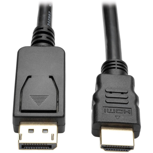 Tripp Lite P582-006-V2 DisplayPort 1.2 to HDMI Adapter Cable, 6 ft. - 6 ft DisplayPort/HDMI A/V Cable for Audio/Video Device, Monitor, (Fleet Network)