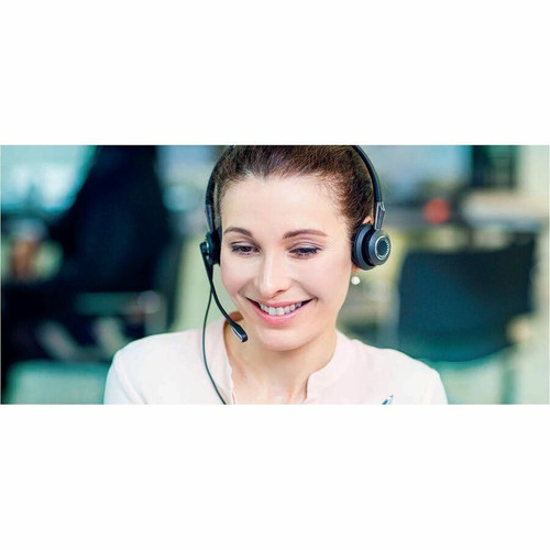 Jabra BIZ 2400 II Stereo Headset With Mini Plug Wired Over-the-Head On-Ear Binaural Supra-aural Noise Canceling 240982-88011-215