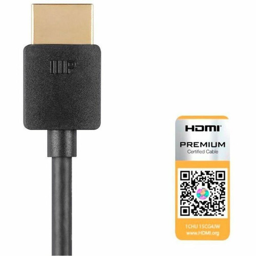 Monoprice Premium HDMI Data Transfer Cable - 2 ft (0.61 m) HDMI Data Transfer Cable - First End: 1 x HDMI Digital Audio/Video - 18 - x (24183)