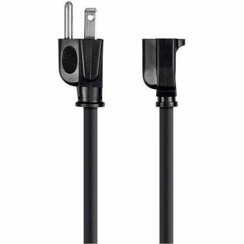 Monoprice 24200 Power Extension Cord - 20 ft (6. 10 m) - 16 Gauge - 125V/13A - NEMA 5-15P to 5-15R - Black