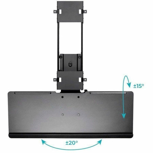 Workstream 24639 Adjustable Ergonomic Keyboard Tray with Full-Size Platform