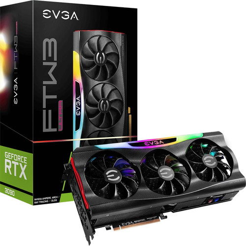 EVGA NVIDIA GeForce RTX 3090 Graphic Card - 24 GB GDDR6X - 1.80 GHz Boost Clock - 384 bit Bus Width - PCI Express 4.0 - DisplayPort - (Fleet Network)
