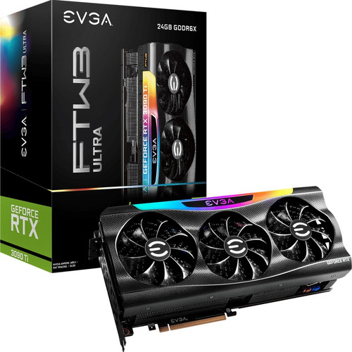 EVGA NVIDIA GeForce RTX 3090 Ti Graphic Card - 24 GB GDDR6X - 7680 x 4320 - 1.56 GHz Core - 1.92 GHz Boost Clock - 384 bit Bus Width - (Fleet Network)