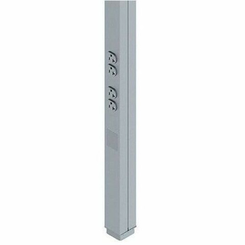 Wiremold 25DTP Series Steel Tele-Power Pole (Designer Gray) - Pole - Designer Gray - Steel (25DTP-E10-DG)